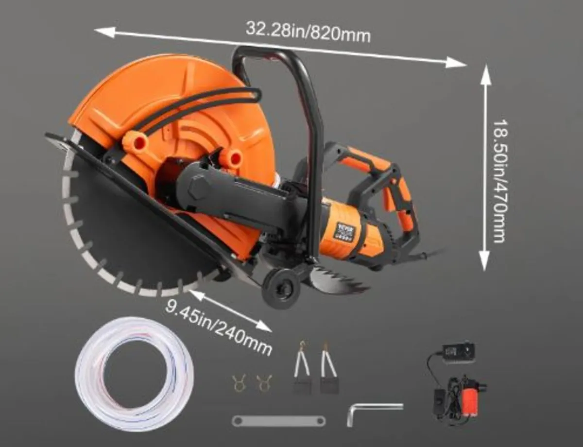 16"/40.6cm Electric Concrete Saw Wet/Dry Saw Cutte - Image 3
