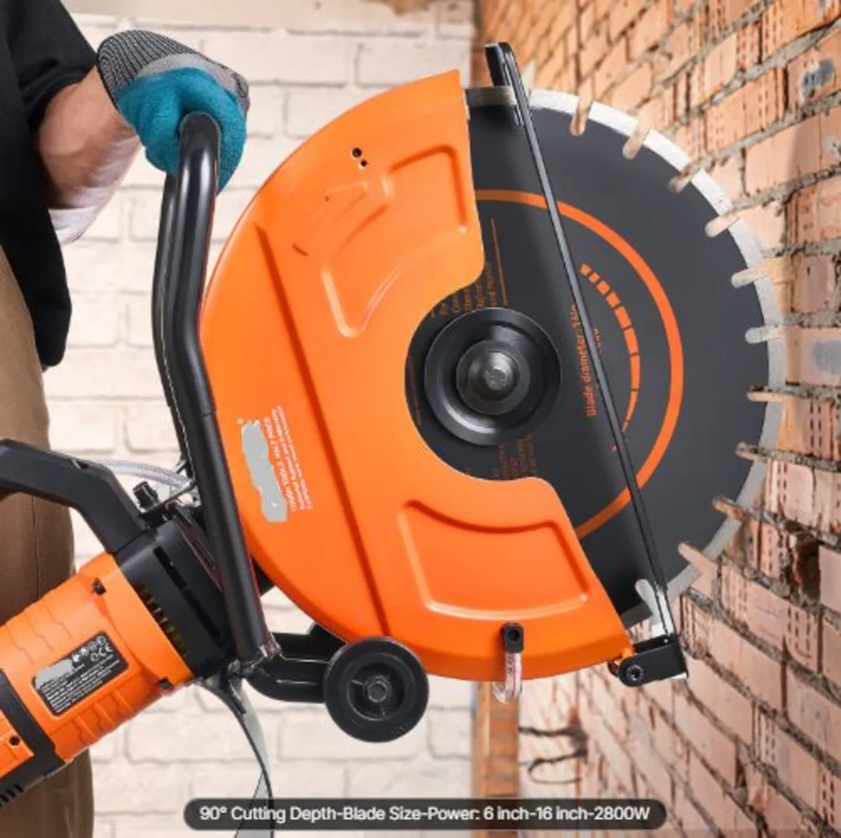 16"/40.6cm Electric Concrete Saw Wet/Dry Saw Cutte - Image 4