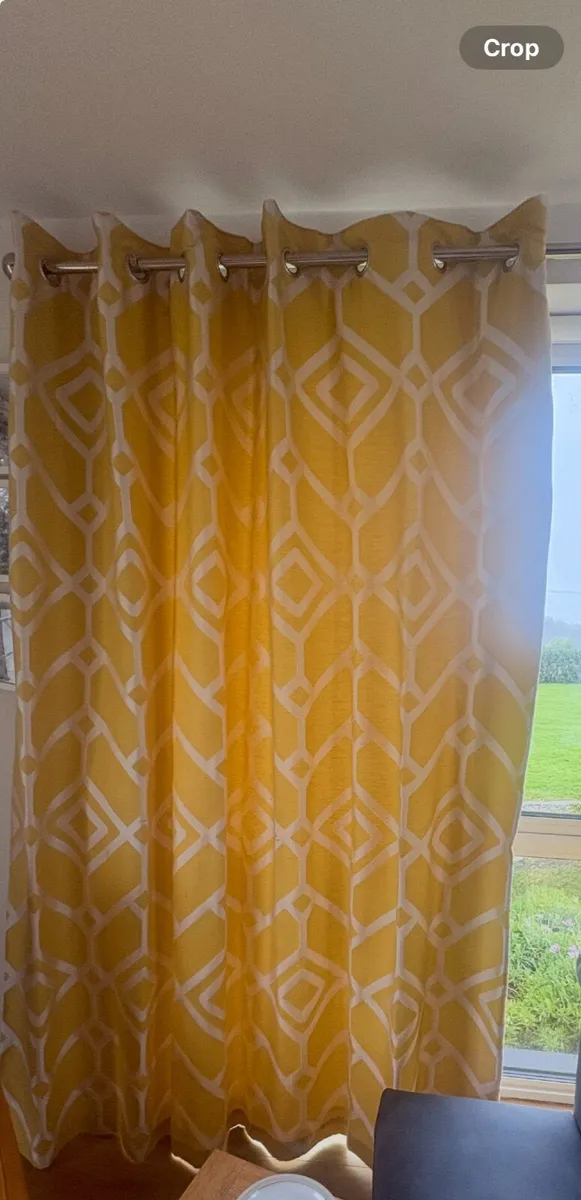 2 pairs of Next Mustard Curtains - Image 1