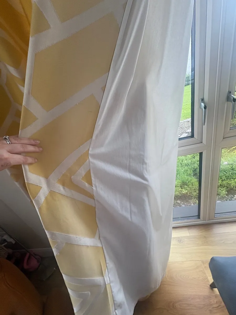 2 pairs of Next Mustard Curtains - Image 2