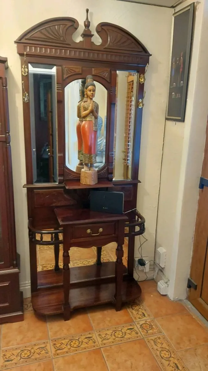 Vintage  Mahogany Hall Stand - Image 1