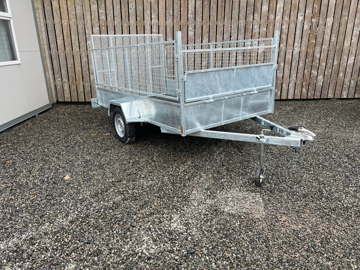9ft x 5ft High Mesh Galvanised Trailer - Image 1