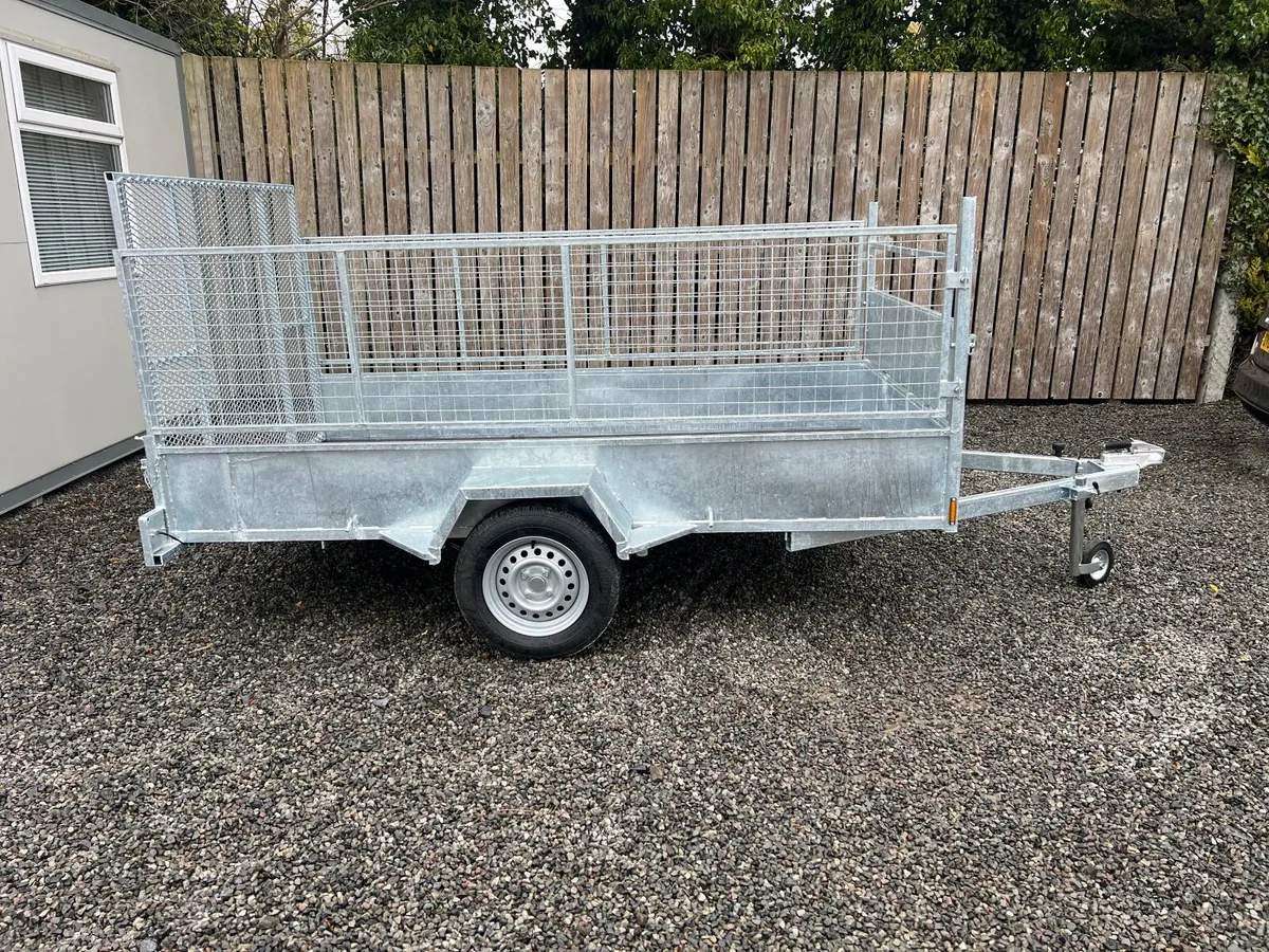 9ft x 5ft High Mesh Galvanised Trailer - Image 2