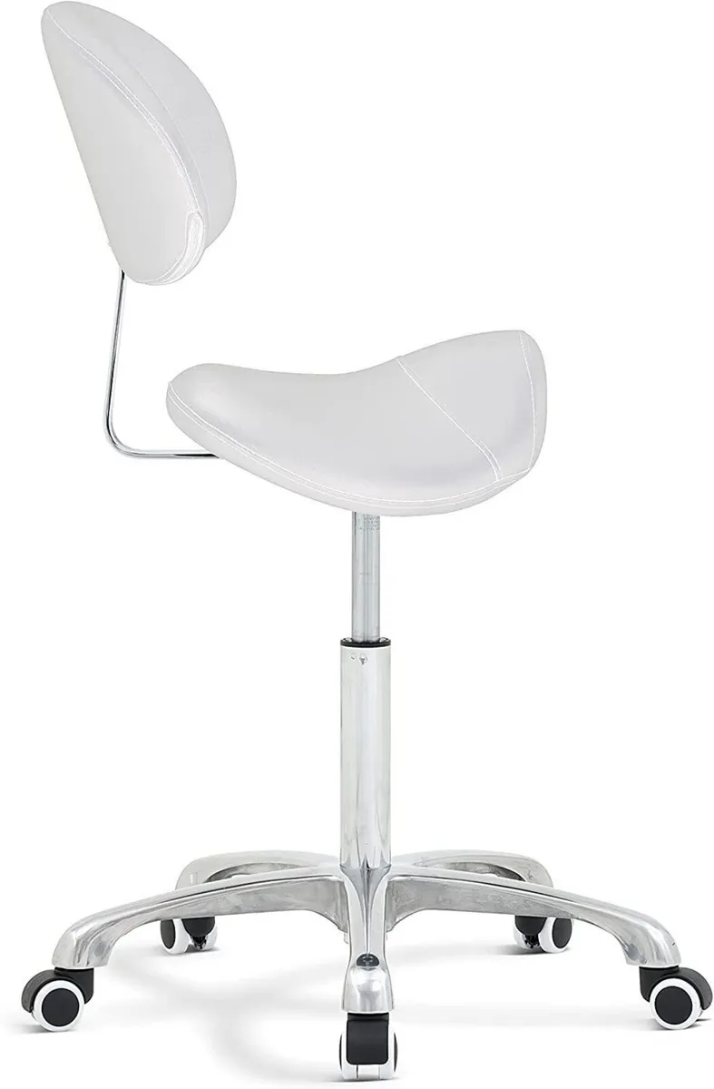 Hydraulic Saddle Stool Adjustable w/Backrest - Image 4