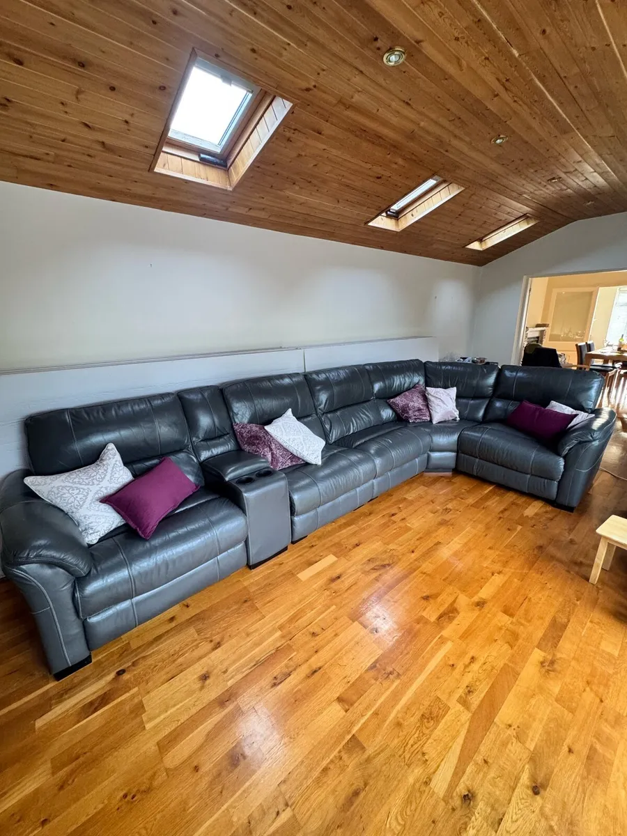 Leather Couch (Electric Recliners) - Image 1