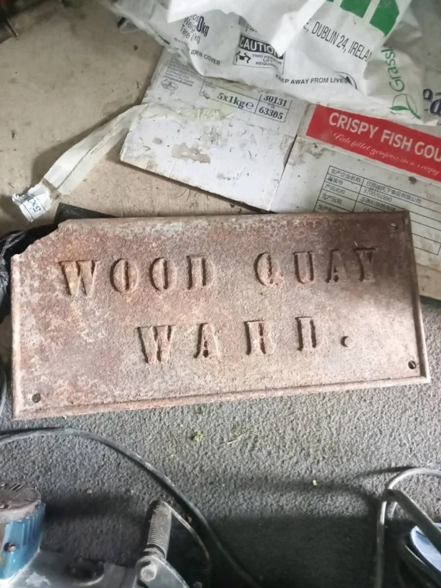 Two old cast iron signs - Image 1