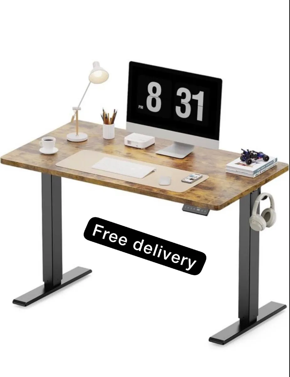100 x 60 cm Standing Desk, Electric Height Adjusta - Image 1