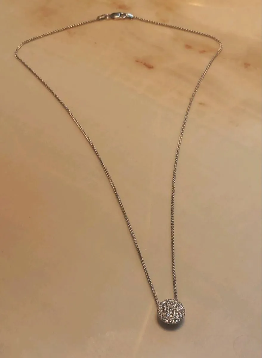 Diamond pendant 19 cut diamonds 18ct white gold - Image 4