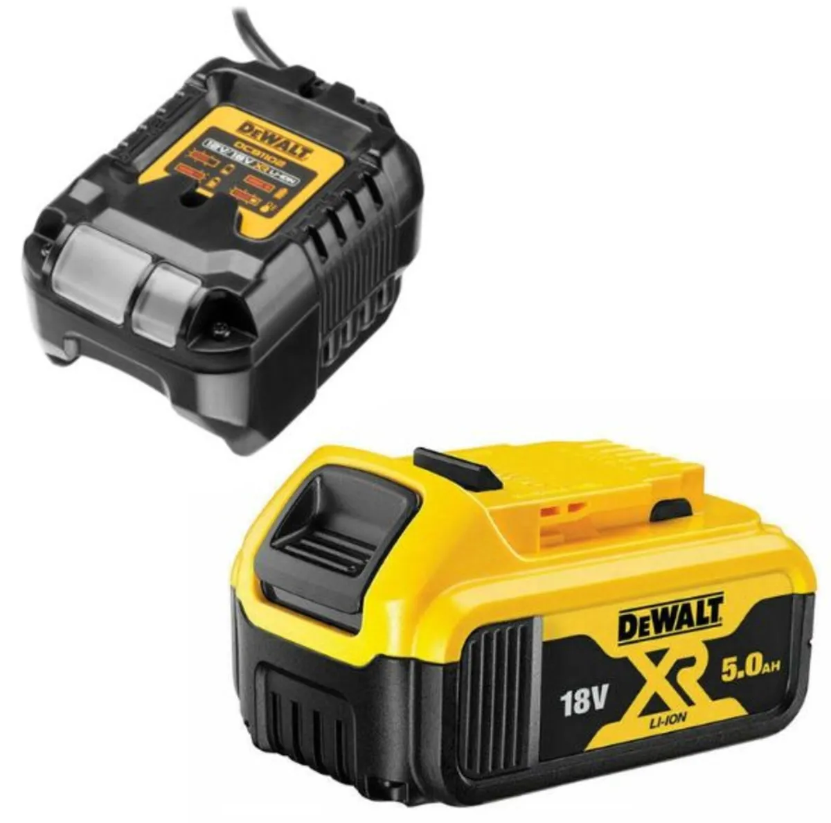 Dewalt DCB184 18V XR 5Ah Li-Ion Battery + DCB1102