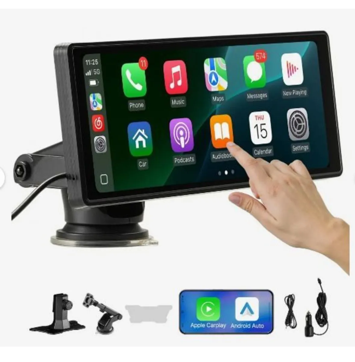 Wireless Car Stereo, 254 mm HD Portable Radio - Image 2