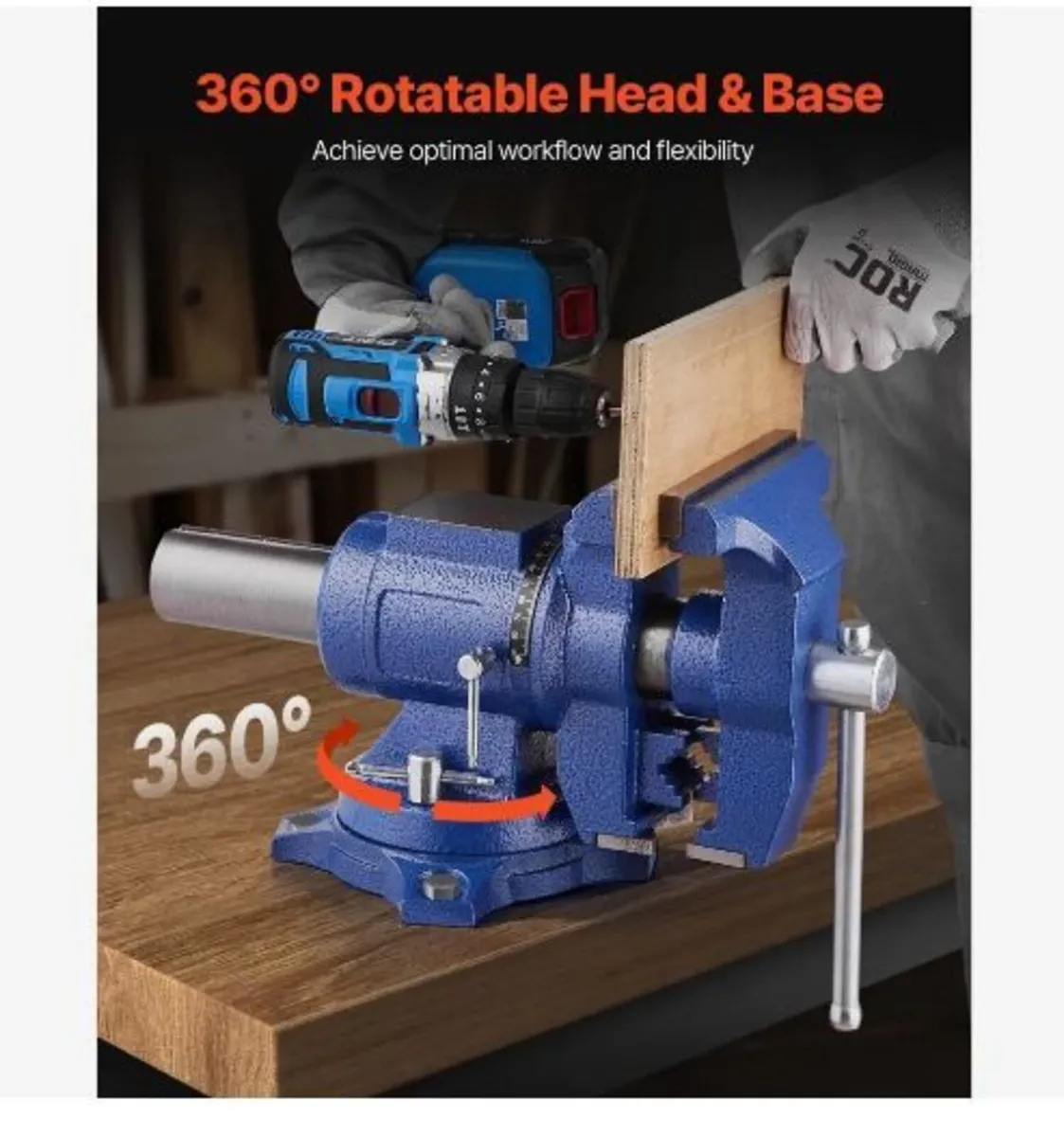 Heavy Duty Bench Vise, 165 mm / 6.5" Jaw - Image 3