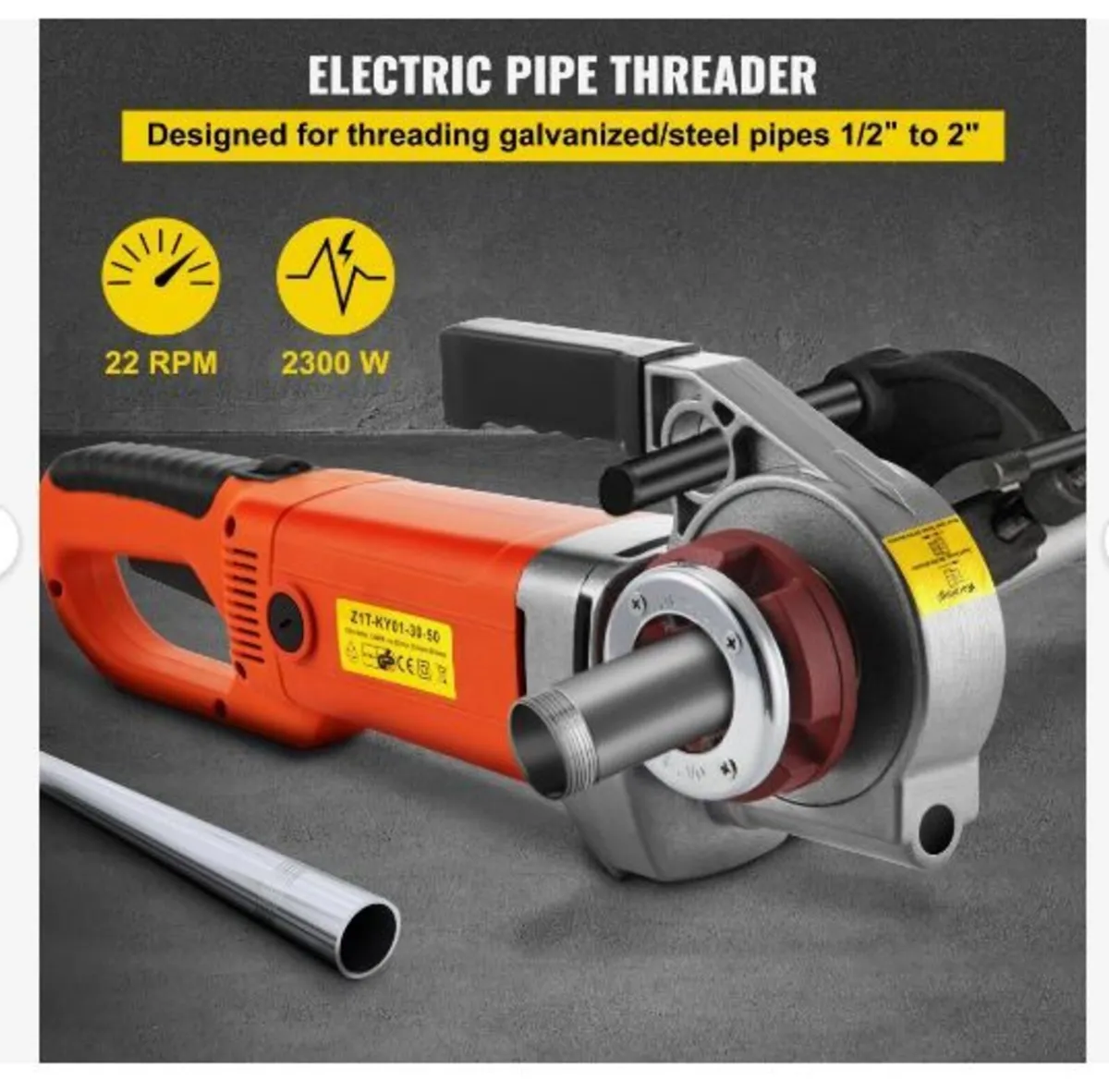 Electric Pipe Threader, 2300W Pipe - Image 3