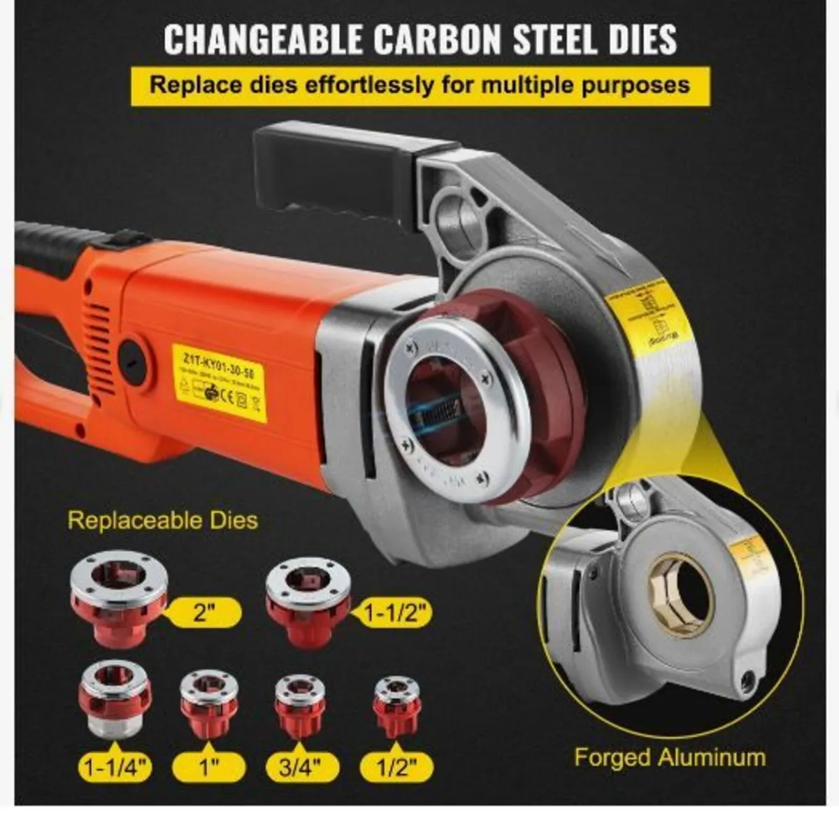 Electric Pipe Threader, 2300W Pipe - Image 2