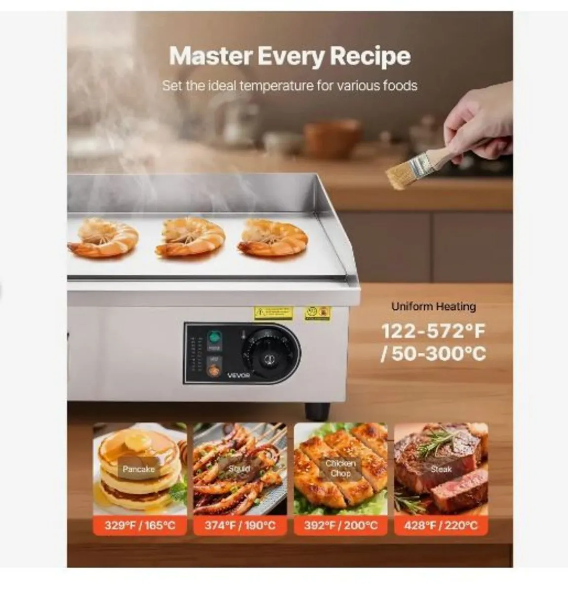 Commercial Electric Griddle, 535 x 300 mm, 3200W - Image 4