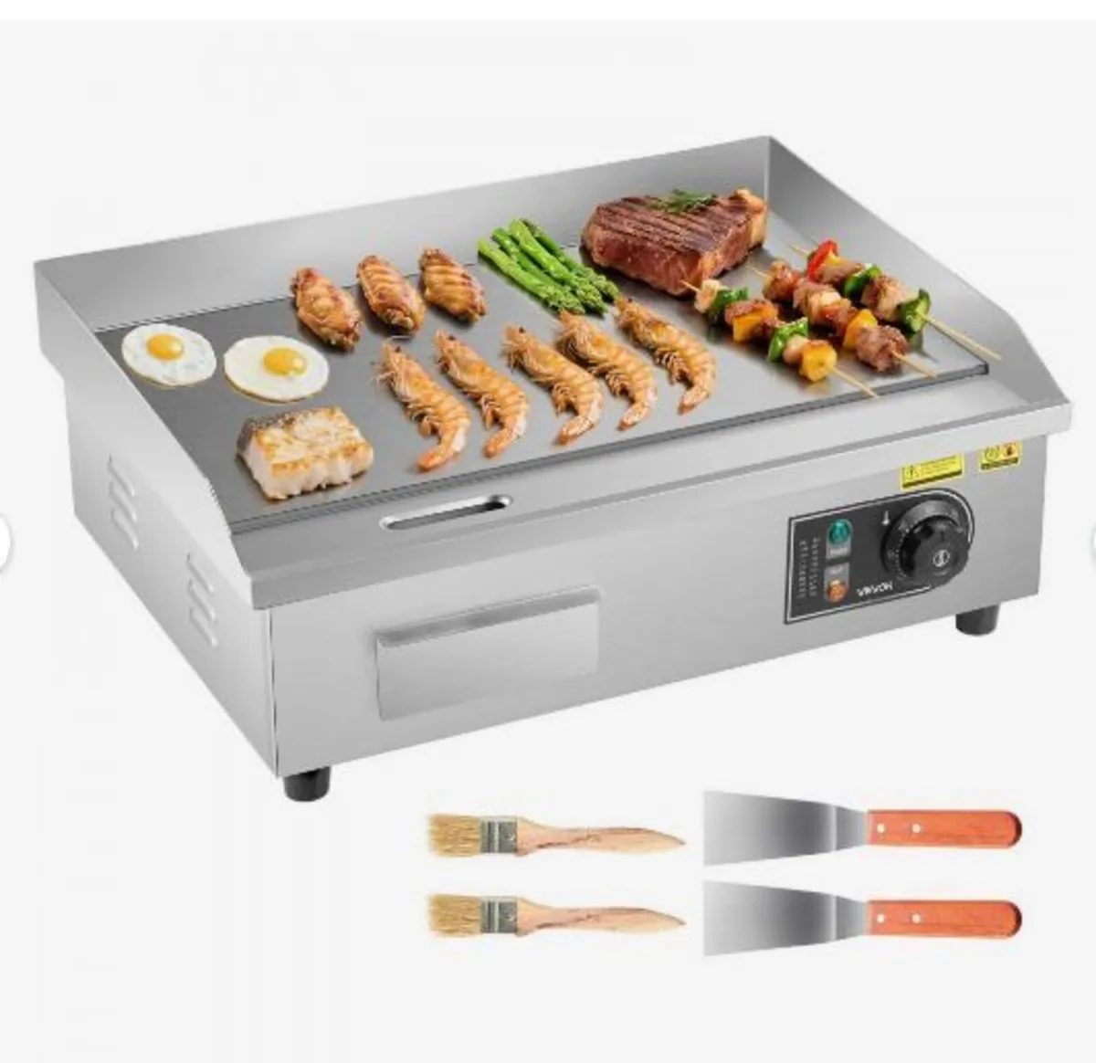 Commercial Electric Griddle, 535 x 300 mm, 3200W - Image 1