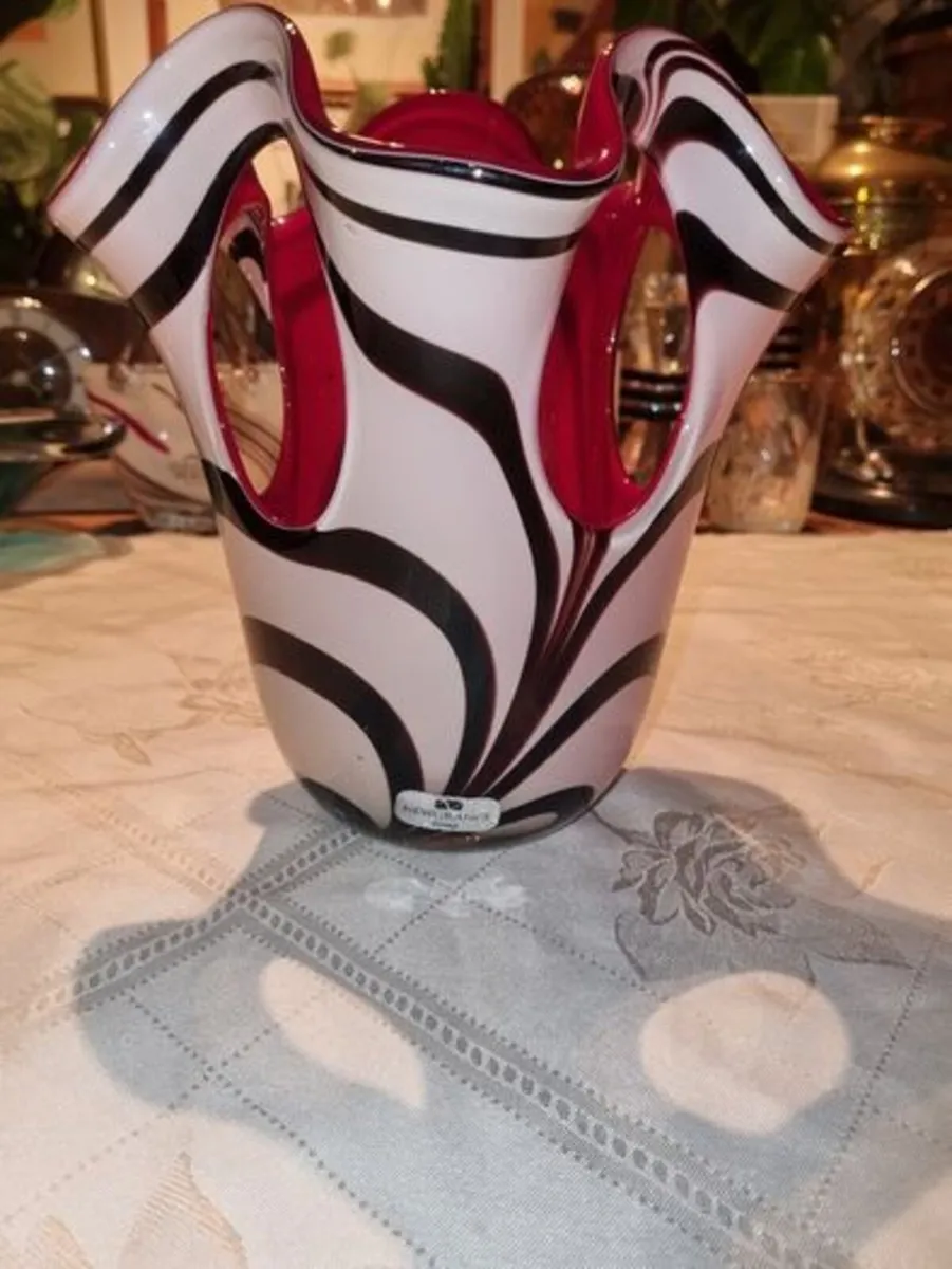 Newgrange Living Red Zebra Vase - Image 1