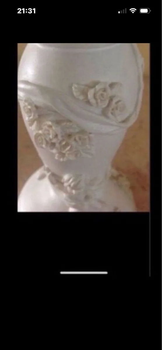 Vintage Cherub & Roses Candlestick Set - Image 4