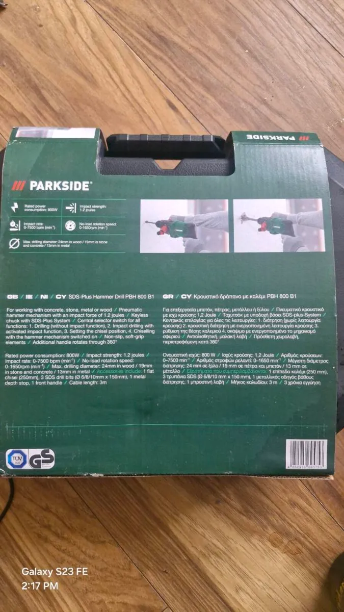 Parkside PBH 800 A1 Hammer Drill Chisel Hammer - Image 4