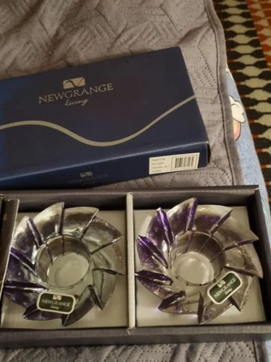 Two crystal candlesticks NEWGRANGE - Image 1