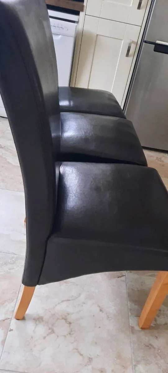 Faux leather chair set - Image 2