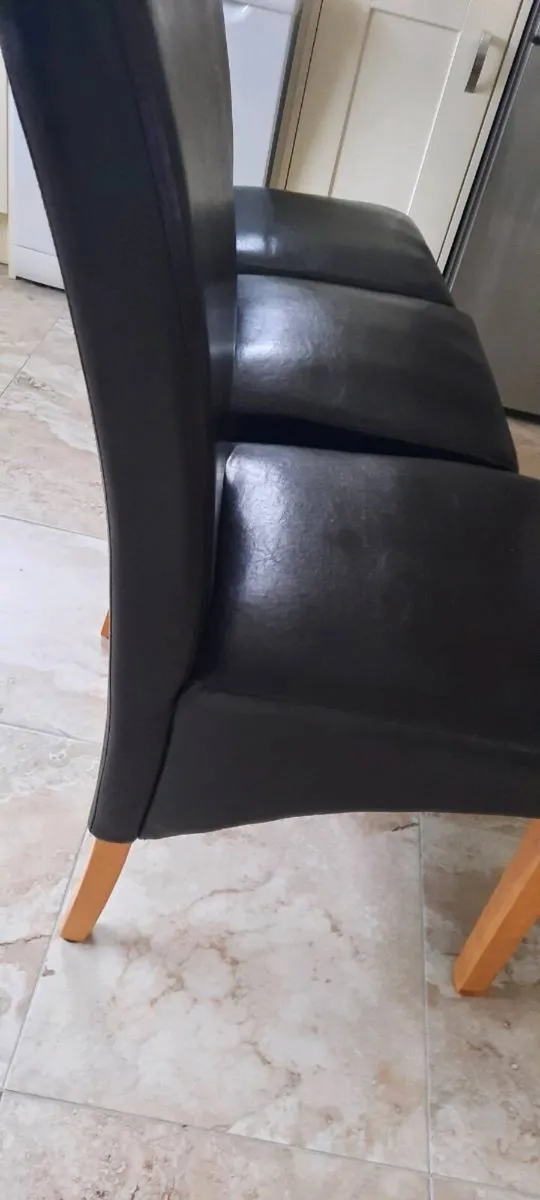 Faux leather chair set - Image 3