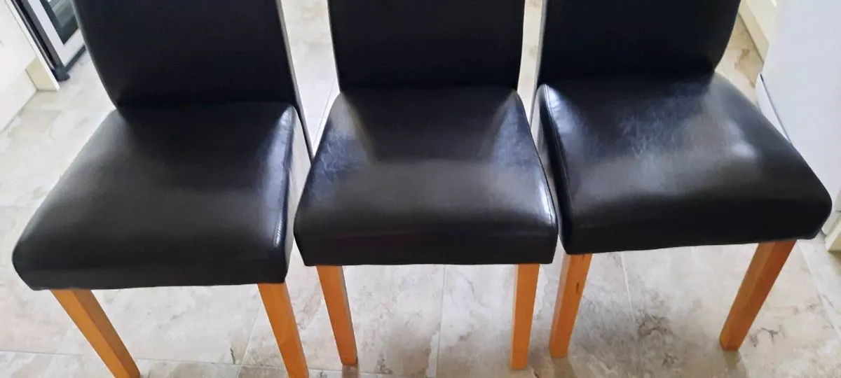 Faux leather chair set - Image 1