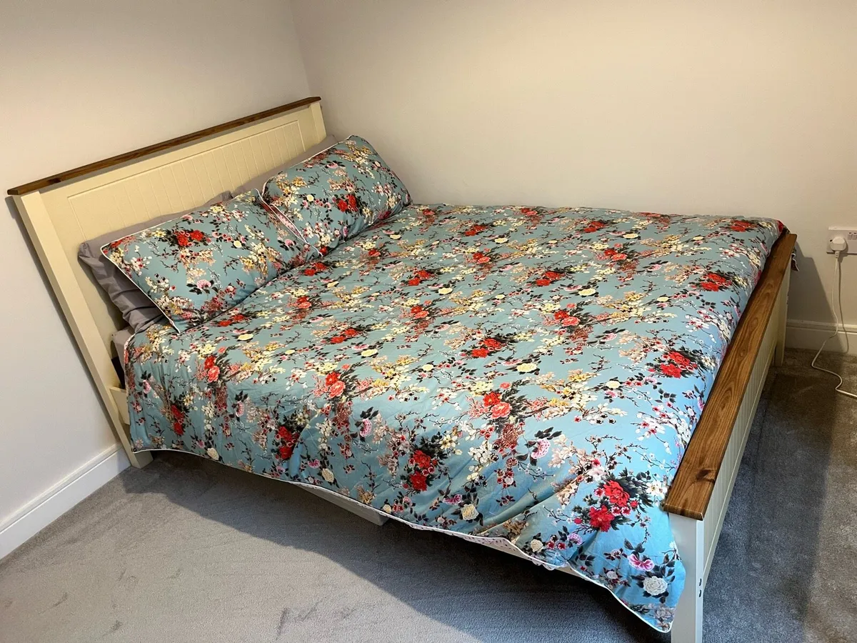 Double bed with mattress - Image 1