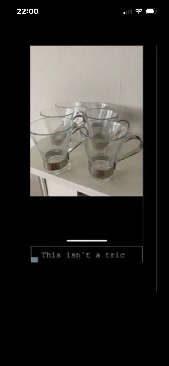 Rare Baileys Glasses With metal handle (6) - Image 1