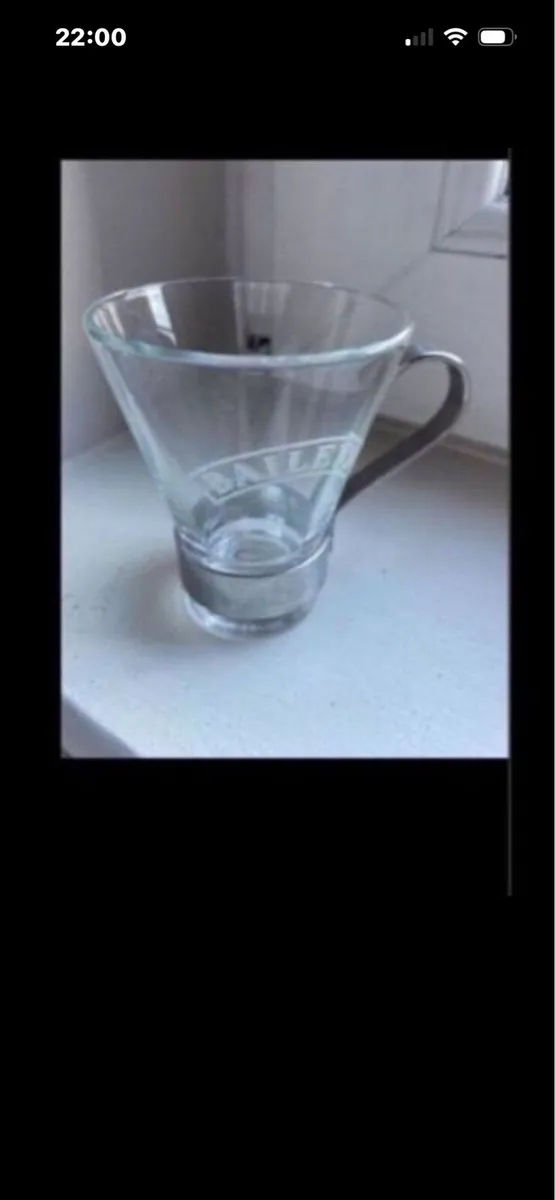 Rare Baileys Glasses With metal handle (6) - Image 2