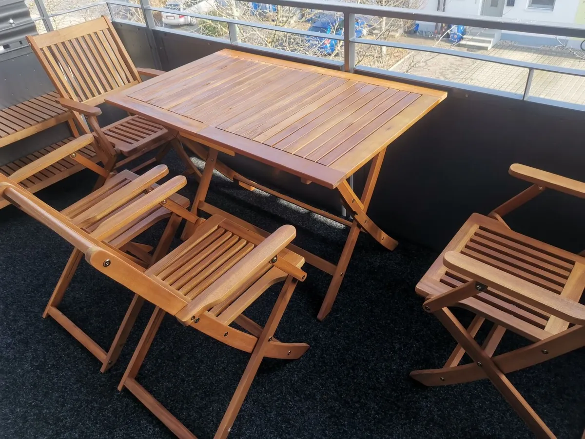 New Furniture Set 5 Pieces Acacia .. FREE DELIVERY - Image 1