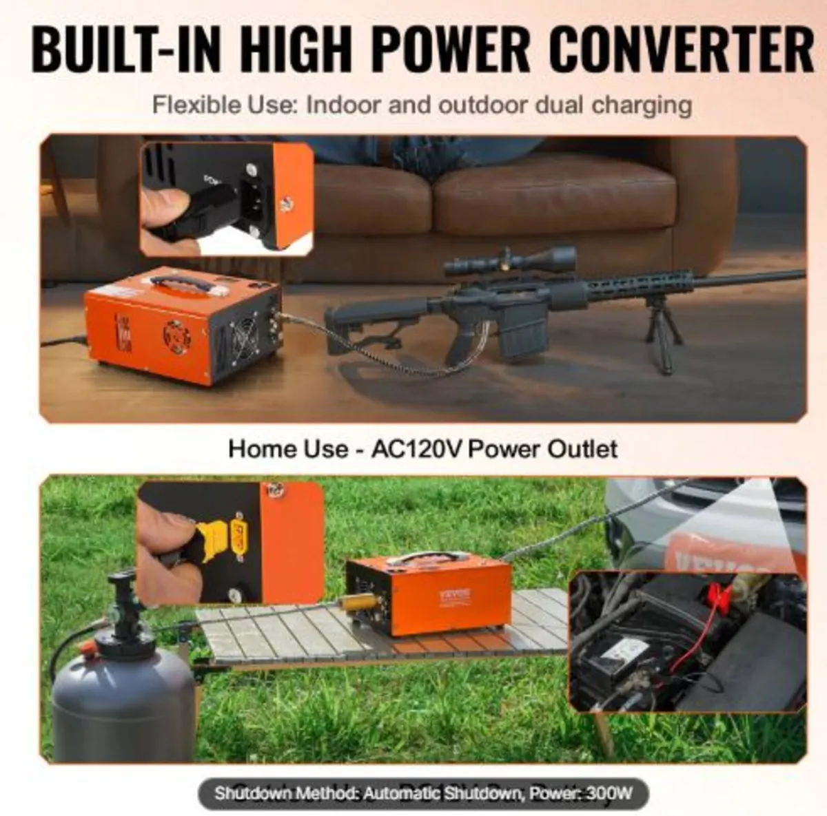 PCP Air Compressor, 4500PSI Portable PCP Airgun - Image 3