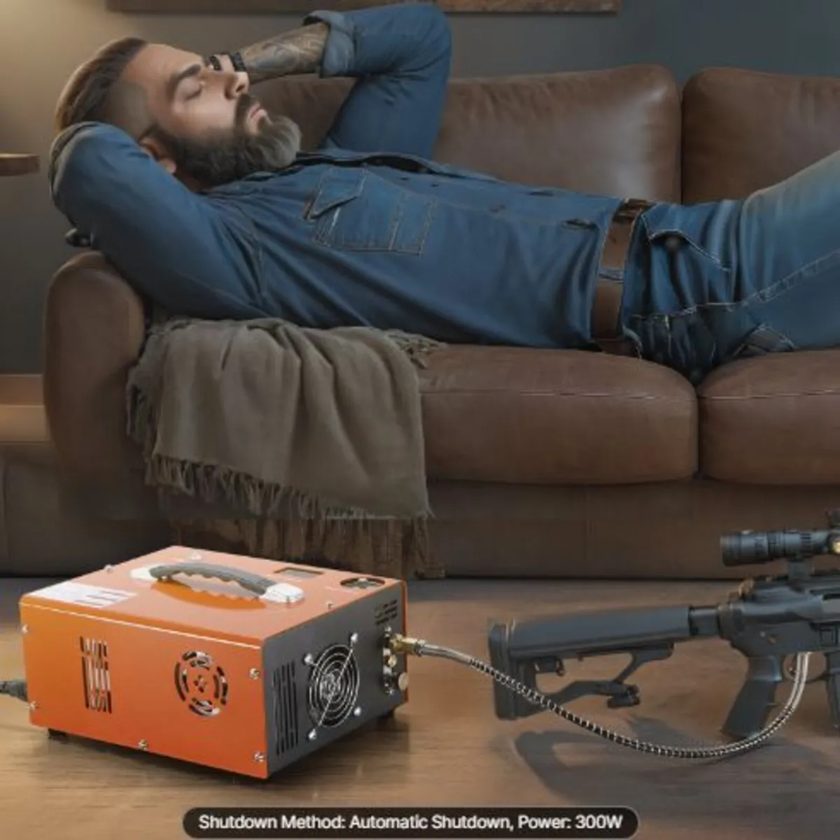 PCP Air Compressor, 4500PSI Portable PCP Airgun - Image 4