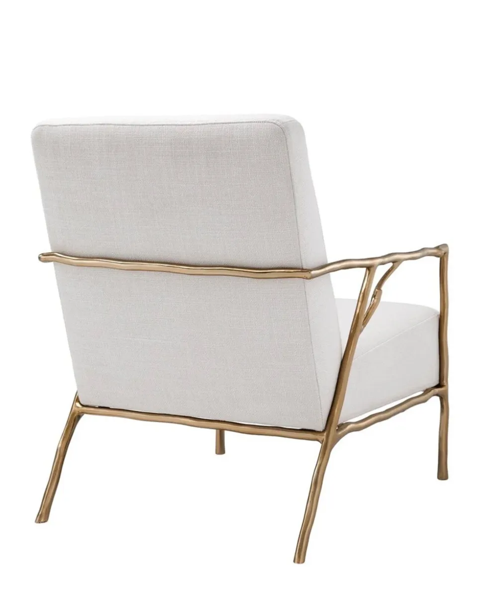 EICHHOLTZ  Antico Armchair Natural / Gold hardwear - Image 2