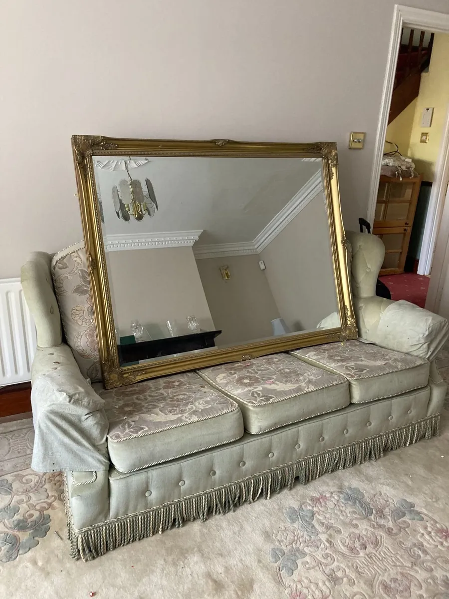 Mirror - Over Mantle Mirror- Gilt Frame- Large - Image 3