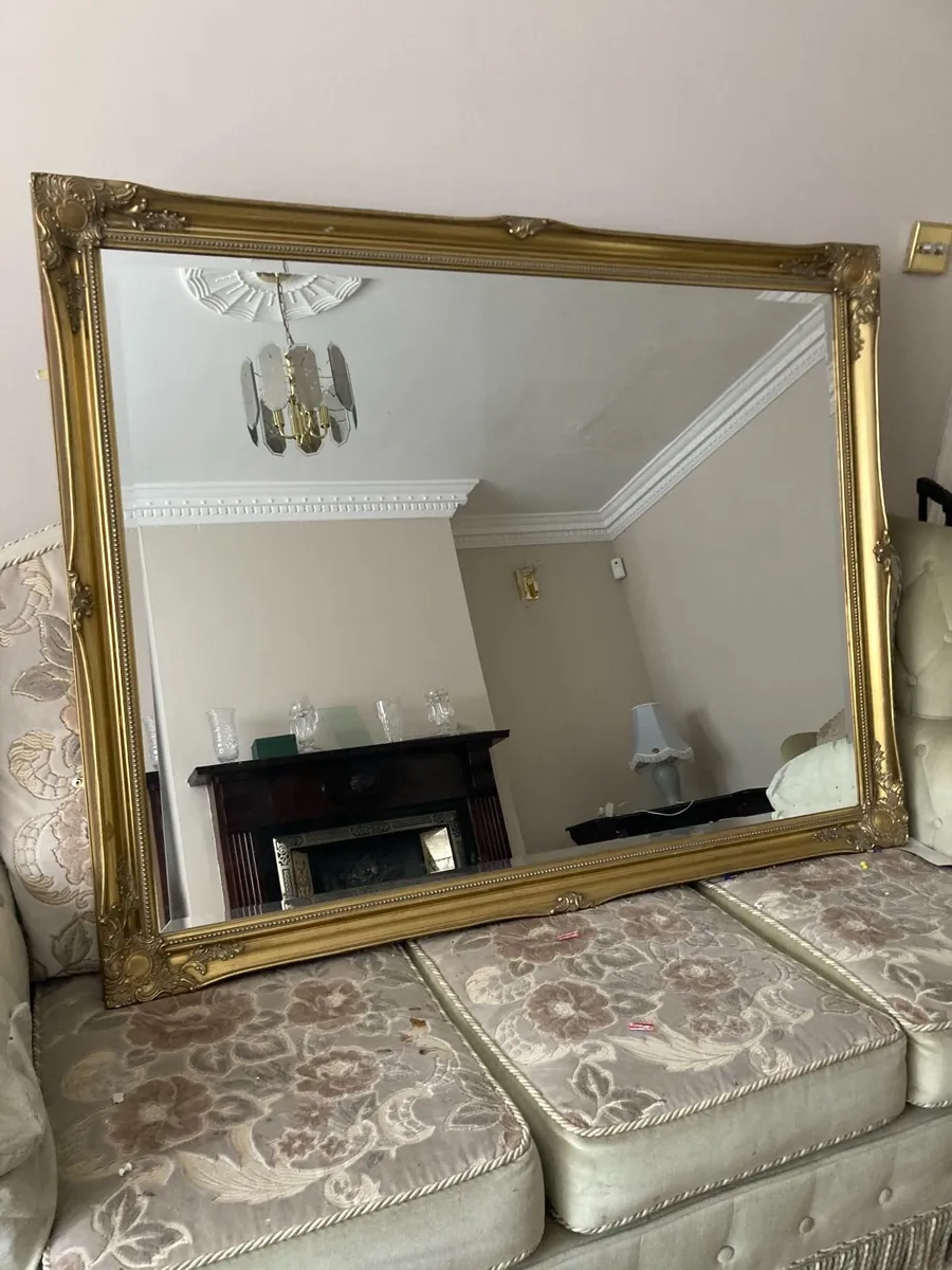 Mirror - Over Mantle Mirror- Gilt Frame- Large - Image 1