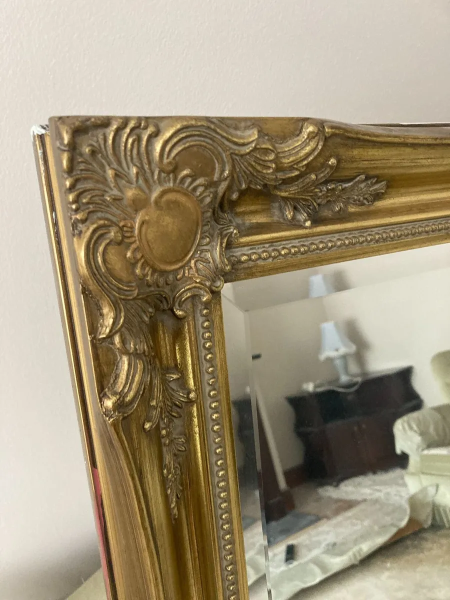 Mirror - Over Mantle Mirror- Gilt Frame- Large - Image 2