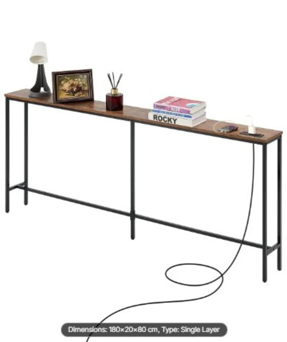 Narrow Console Sofa Table,70.9” Behind Couch Table - Image 1