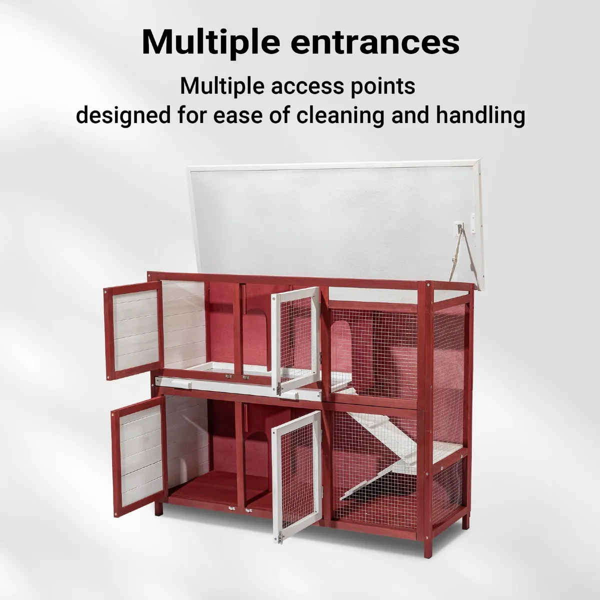 Rabbit Hutch Barn Two Level Free Delivery - Image 4