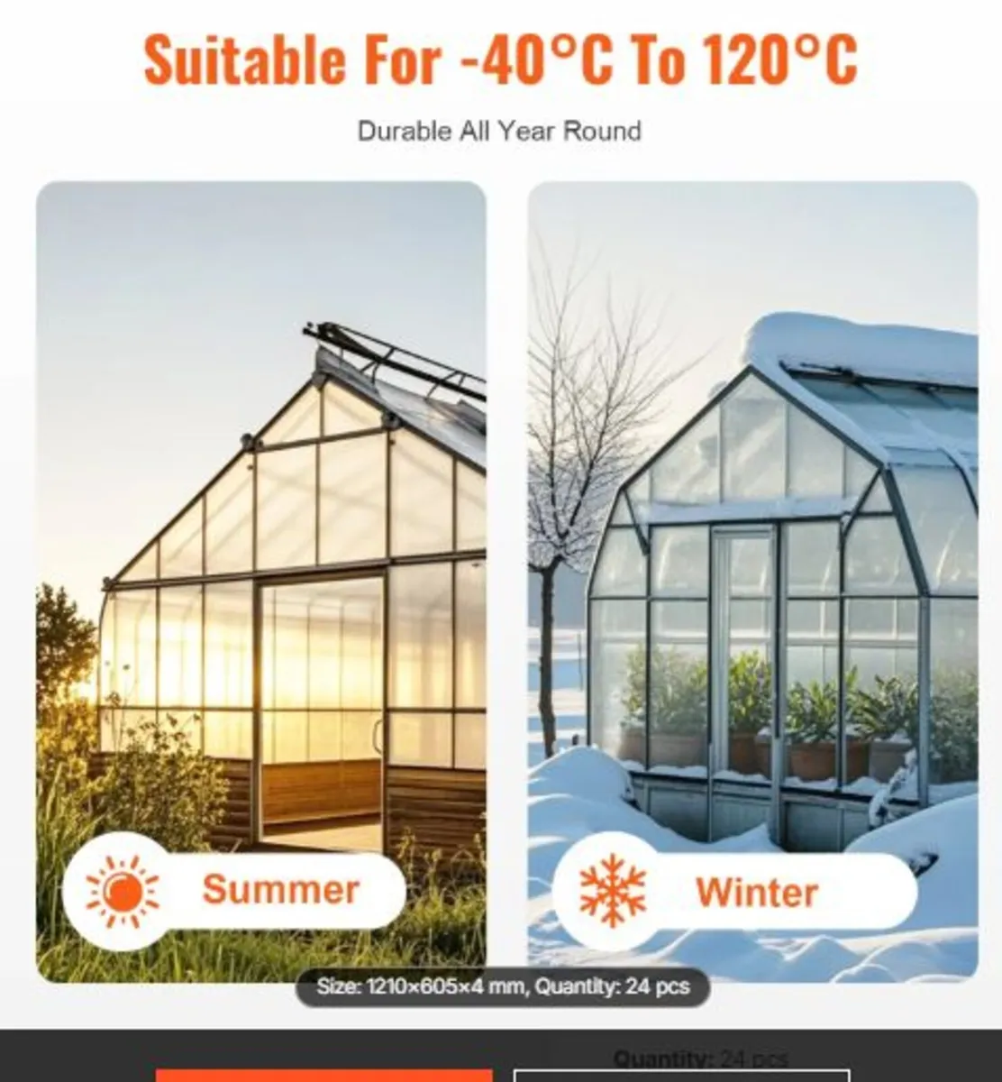 24 Pack Polycarbonate Greenhouse Panels, 2' X 4' - Image 3
