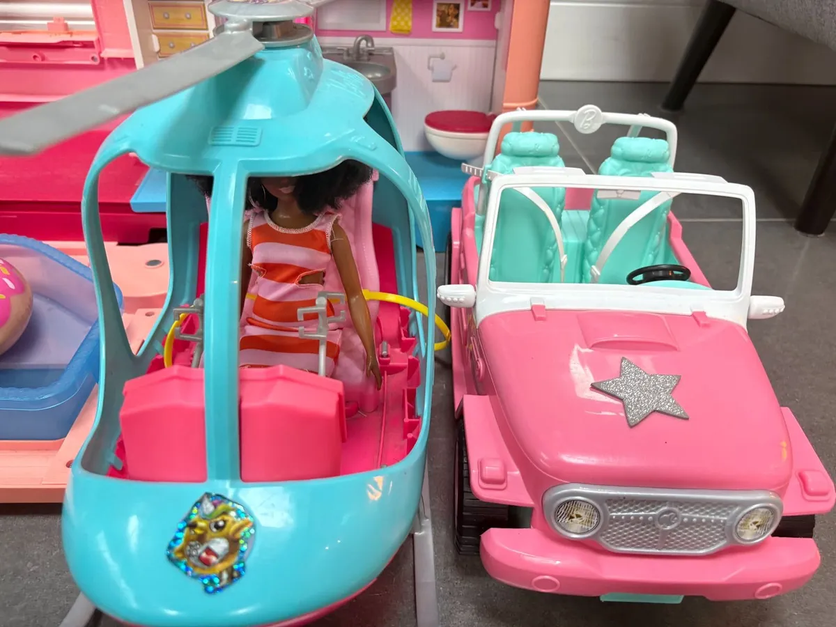 Barbie Campervan, Helicopter and Car - Image 3