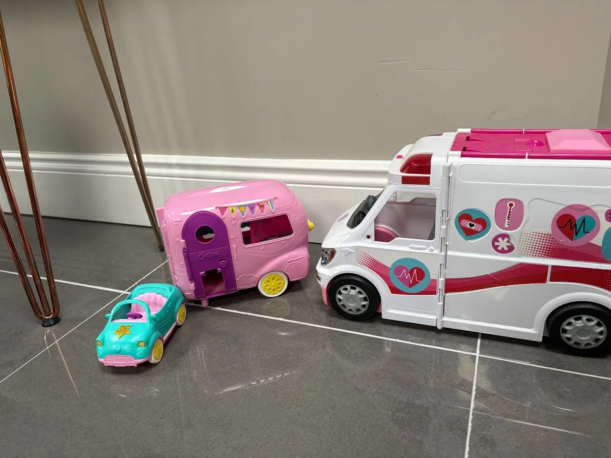 Barbie Ambulance and Mini Camper - Image 1
