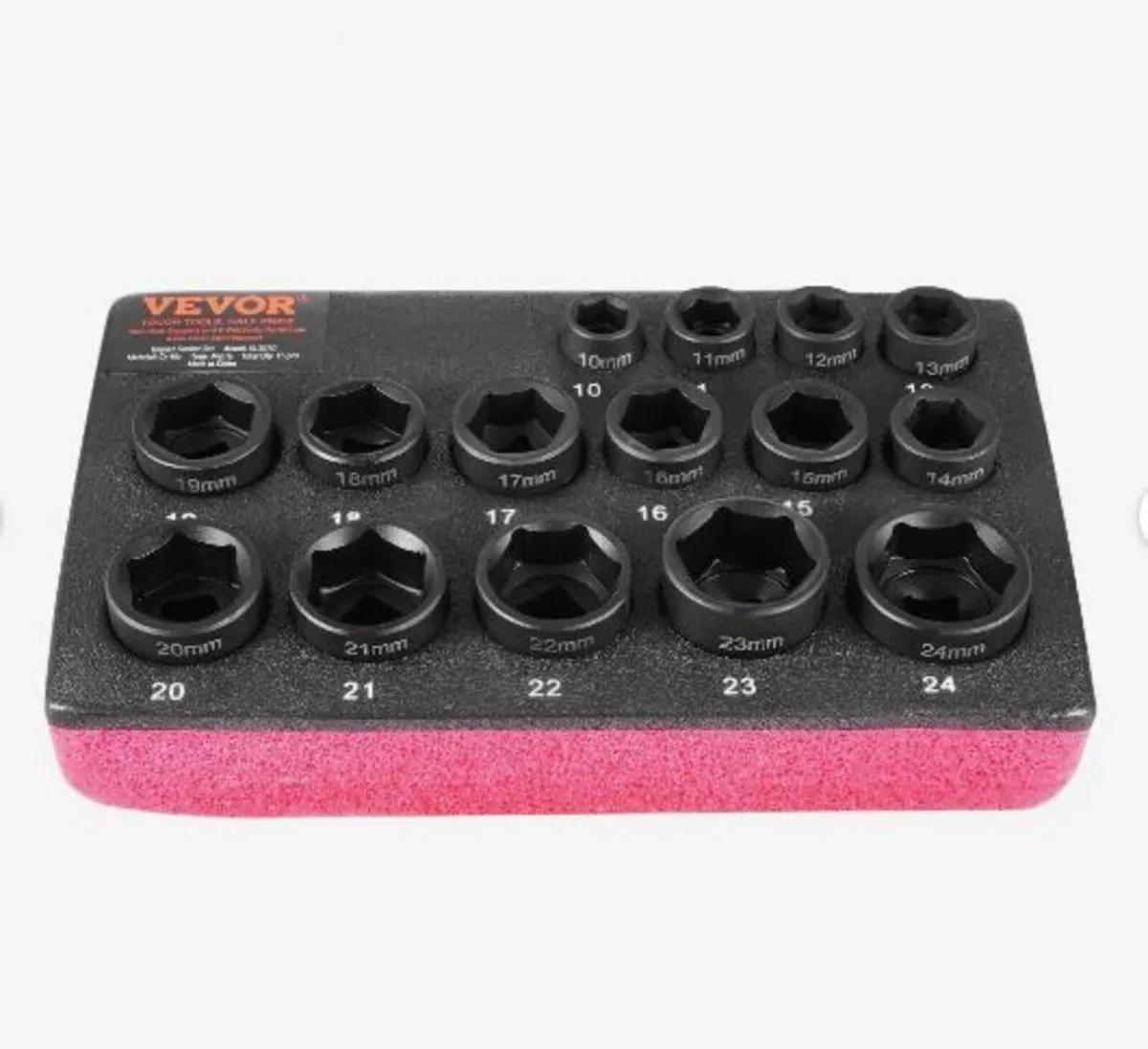 3/8" Drive Impact Socket Set, 15 Piece - Image 1