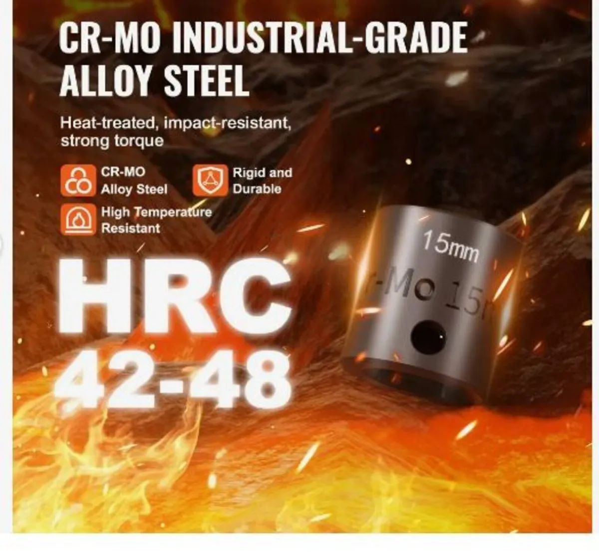 3/8" Drive Impact Socket Set, 15 Piece - Image 2