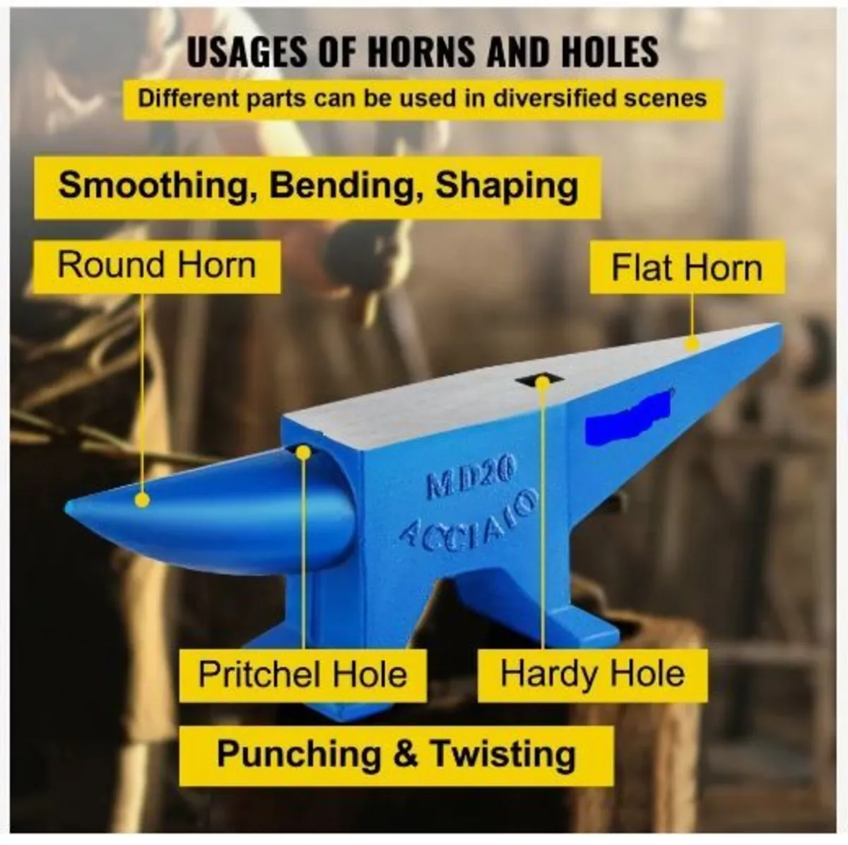 Single Horn Anvil 20 kg Steel Anvil Blacksmith - Image 4