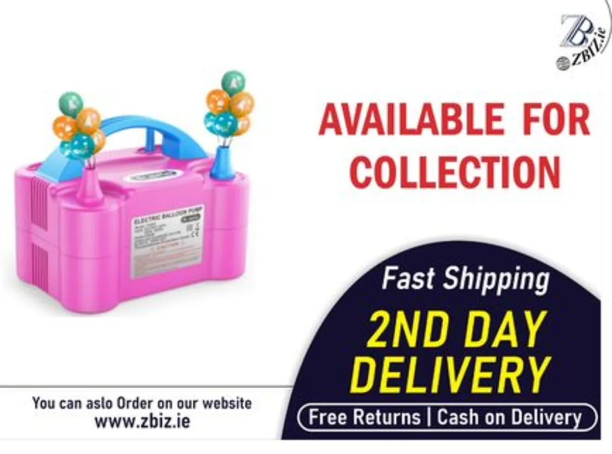 Electric Balloon Pump Double Nozzle Fast Inflate - Image 1