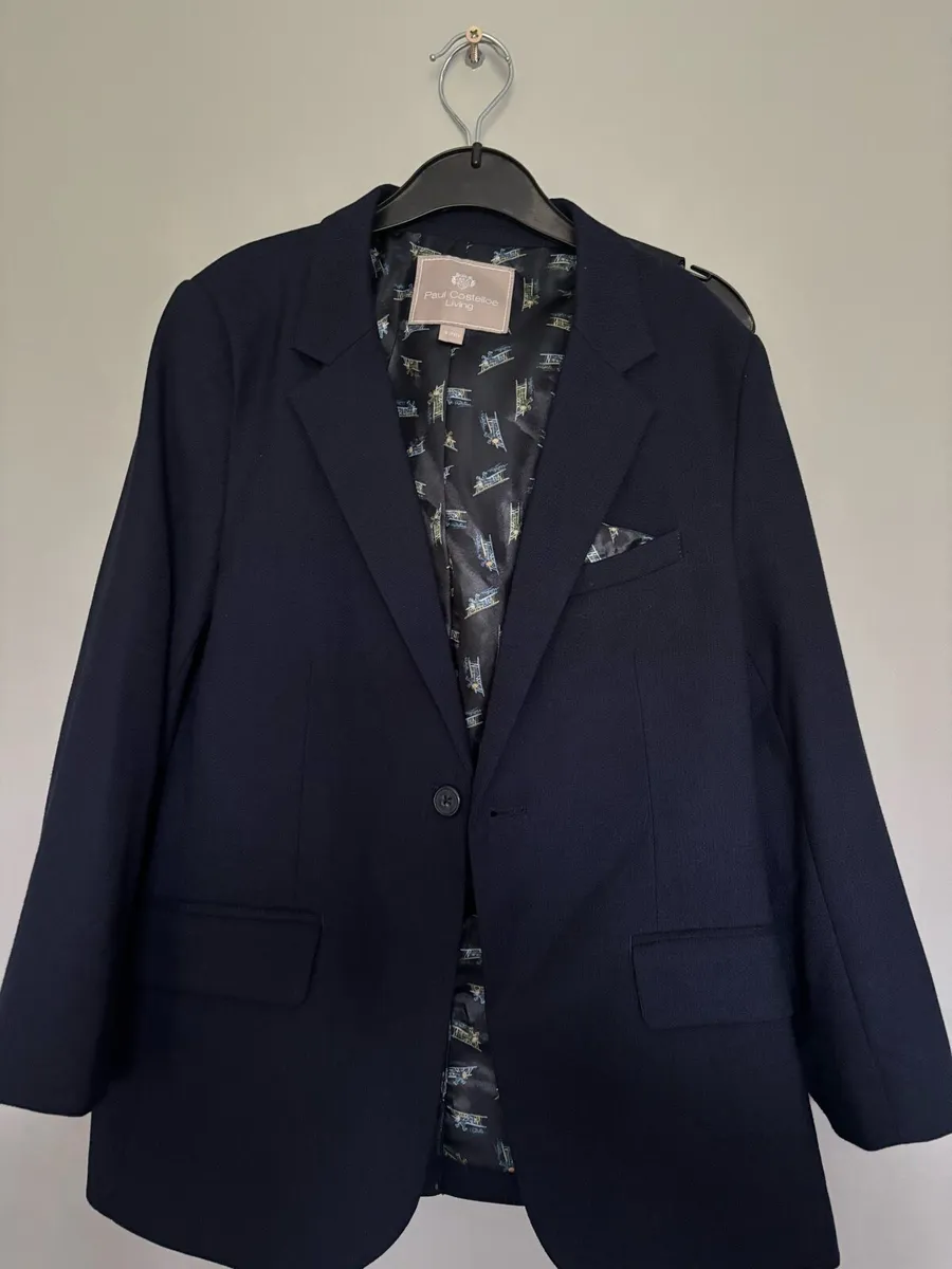 Paul Costello Navy Boys 3 piece suit Age 9 - Image 1