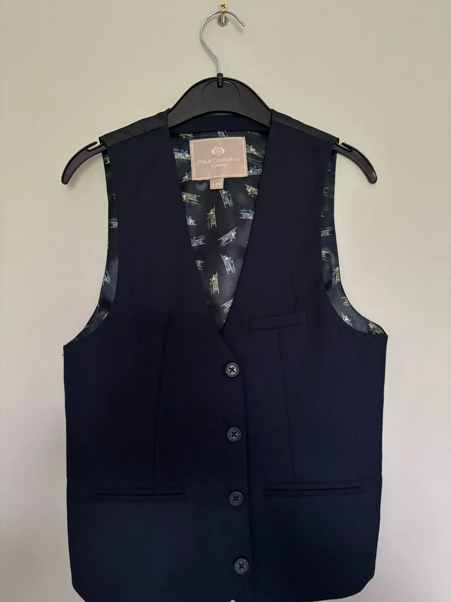 Paul Costello Navy Boys 3 piece suit Age 9 - Image 3