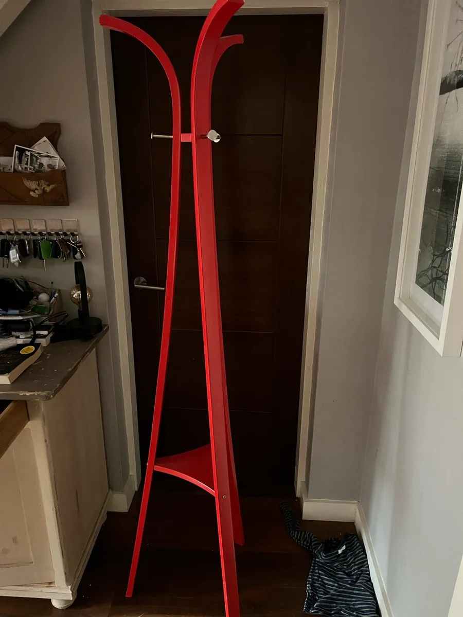 Modern red Coat stand