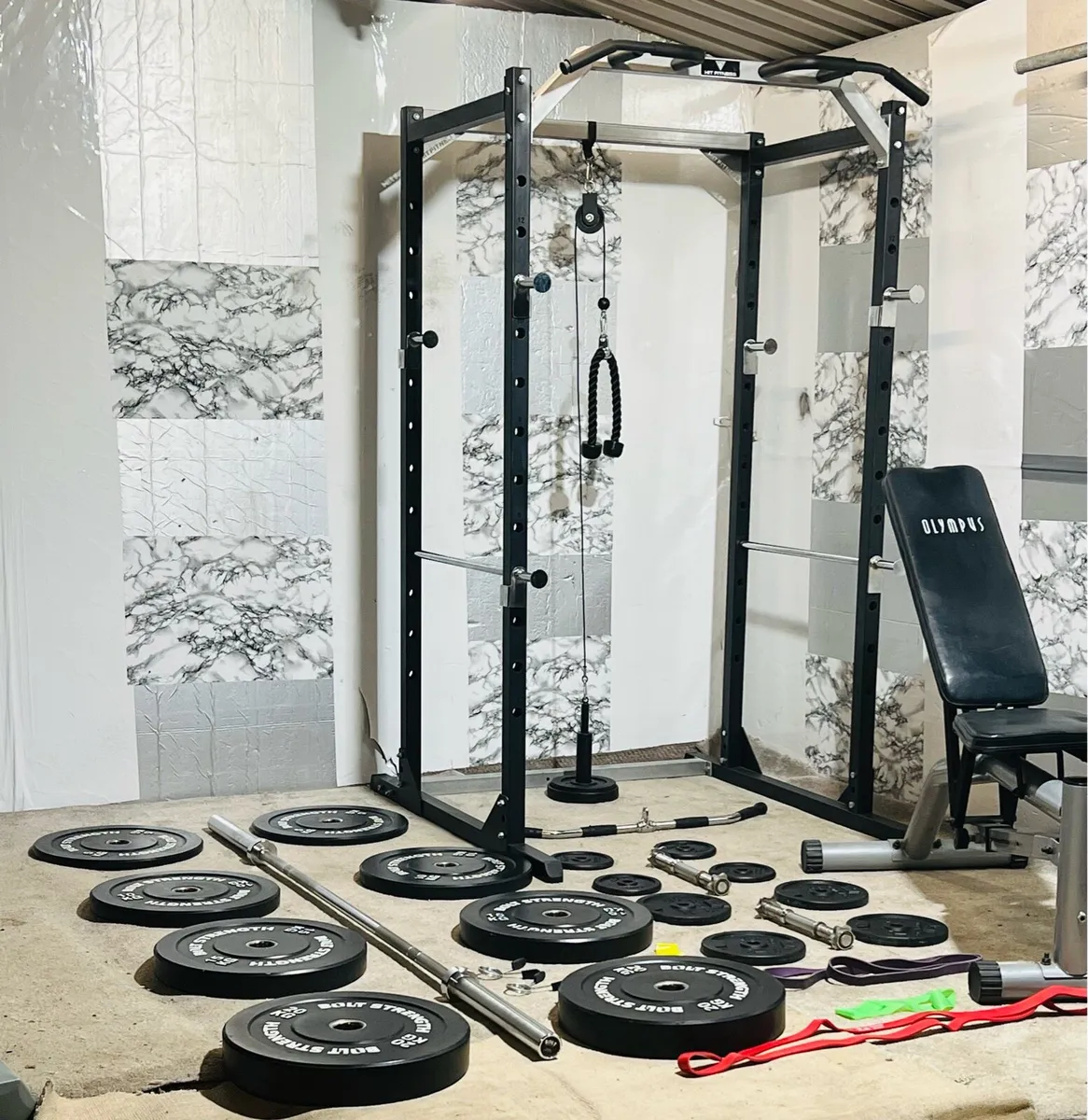 BRANDED WEIGHTS RACK BENCH BARBELL DUMBBELLS - Image 2