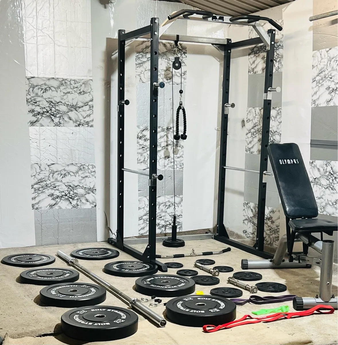 BRANDED WEIGHTS RACK BENCH BARBELL DUMBBELLS - Image 3